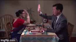 While learning the art of cooking, Colbert showed off his Bollywood dance moves with Yamini Joshi. 