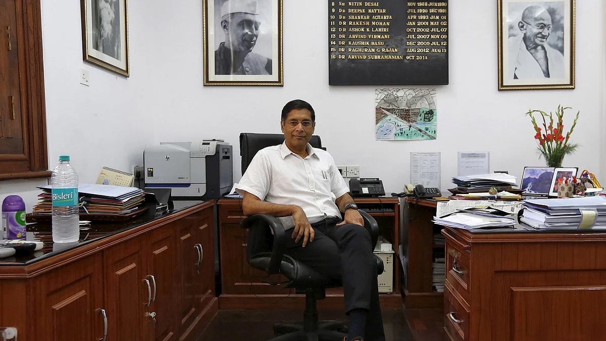 Arvind Subramanian, Chief Economic Adviser at India’s Finance Ministry, 2015. The Finance Ministry has lowered 2015-16 GDP growth forecast to 7-7.5%. (Photo: Reuters)