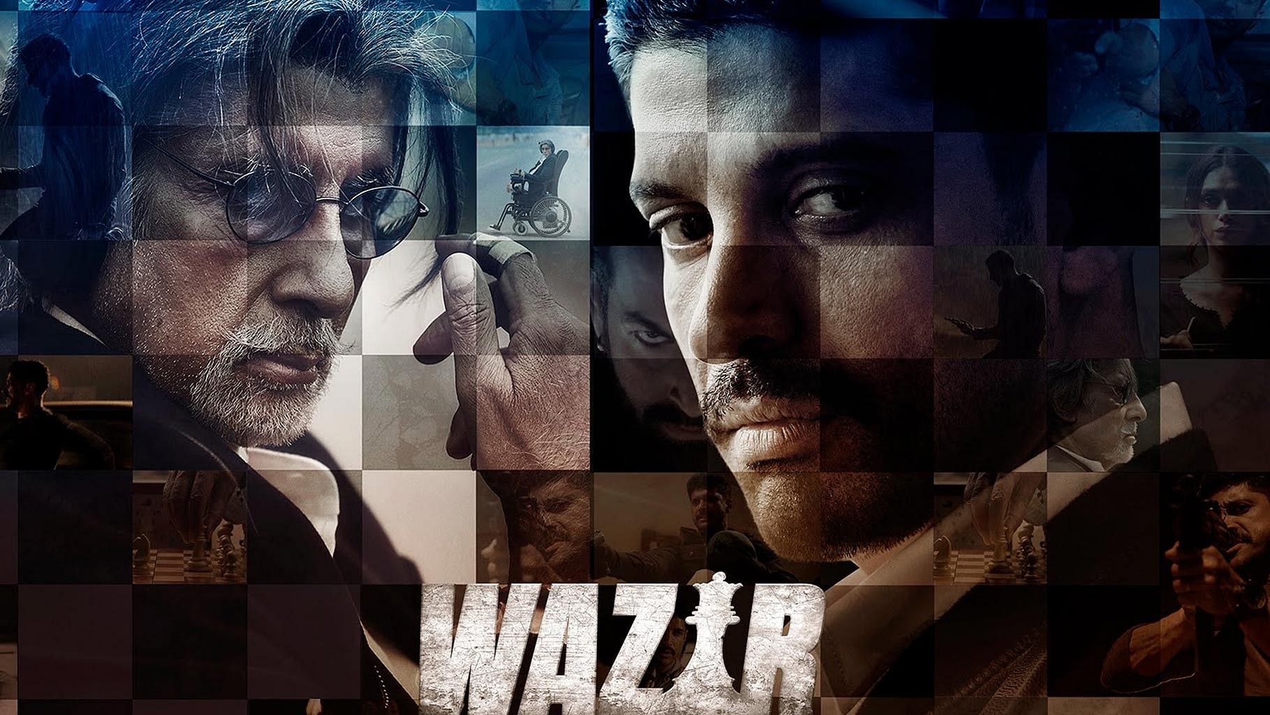 A poster of the film <i>Wazir</i>
