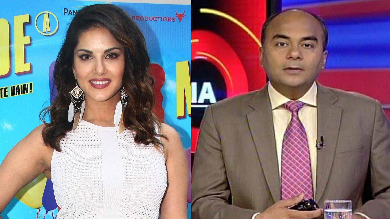 Sunny Leone turns into an overnight rockstar on Twitter after being interviewed by Bhupendra Chaubey (Photos: Yogen Shah; Youtube)