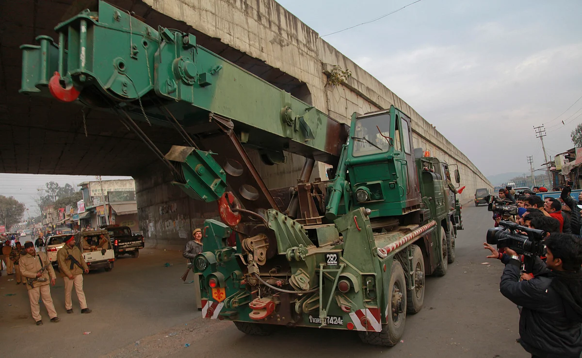 A military truck at the Pathankot Air Force Base. (Photo: AP)
