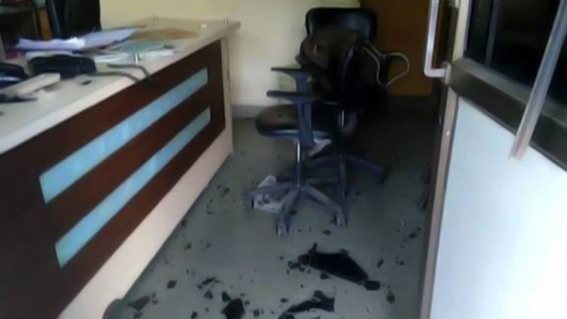 Pictures allegedly from the ABVP Mumbai office after the attack. (Photo Courtesy: <a href="https://twitter.com/ABVPPune">ABVP Pune’s Twitter feed</a>)