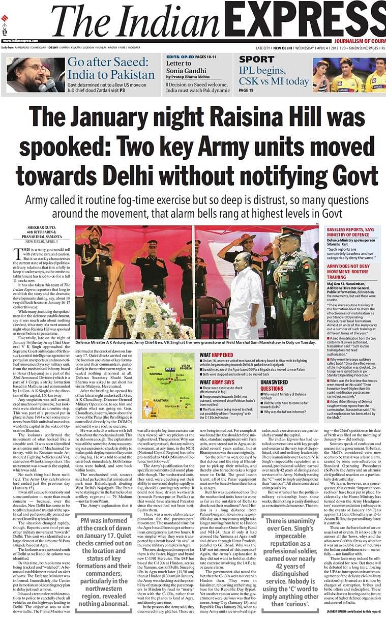  Tewari remarked that the 2012 report in The Indian Express  on the movement of troops was “unfortunate but true.”