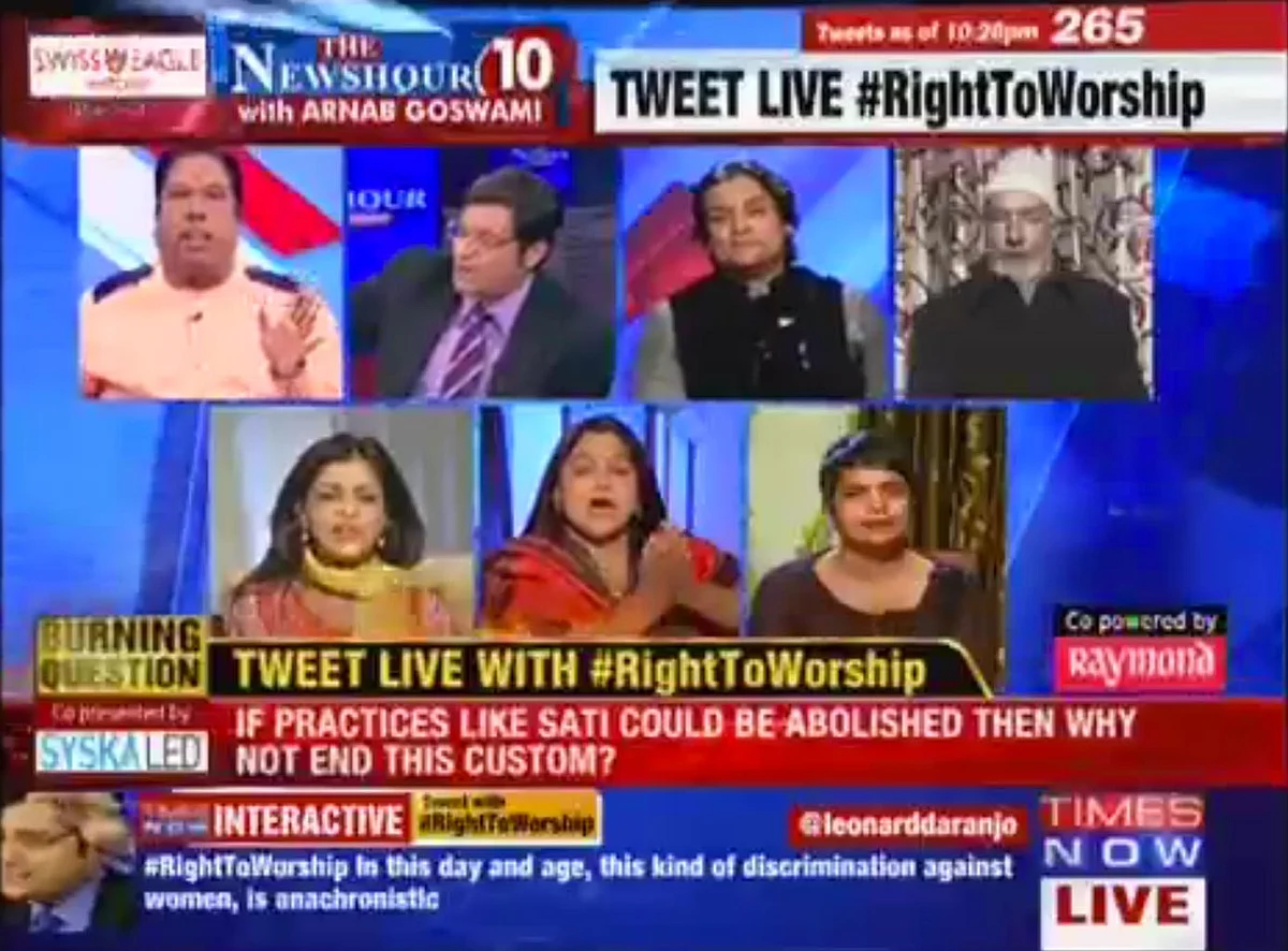 Screenshot of the panel on The Newshour.