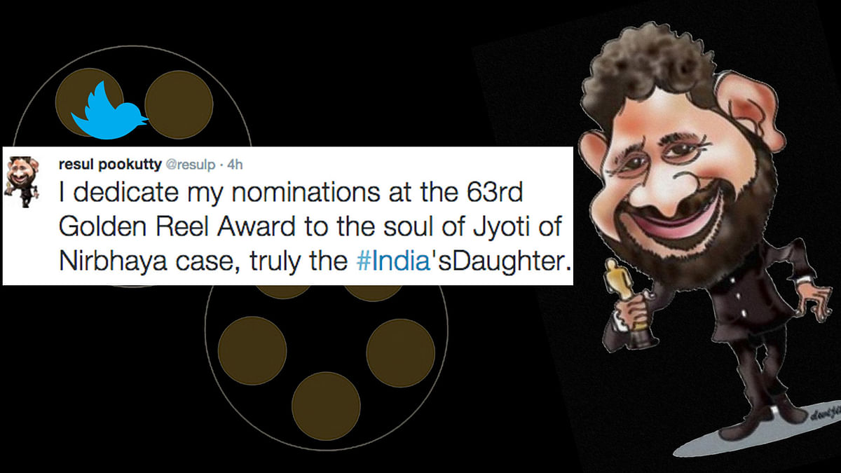 Resul Pookutty  Nominated for Banned Films, Dedicates  to Nirbhaya