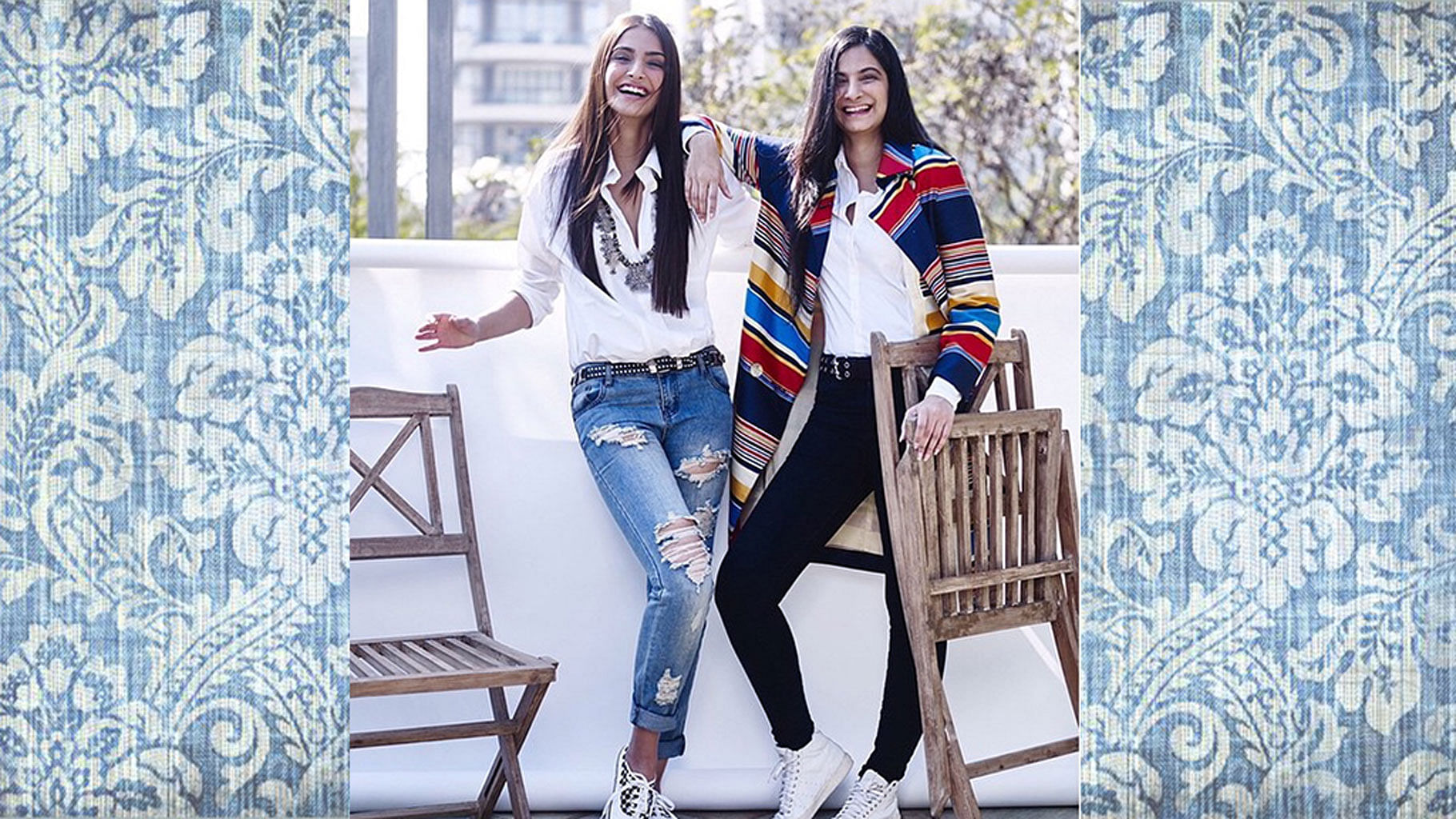 The six types of denims that you need to stock up: Sonam Kapoor and Rhea Kapoor (Photo: <a href="https://in.pinterest.com/pin/413064597049146097/">Pinterest</a>)