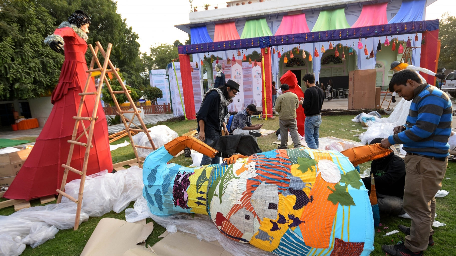 Five-day long Jaipur Literature Festival underway at Diggi Palace in Jaipur. (Photo: IANS)