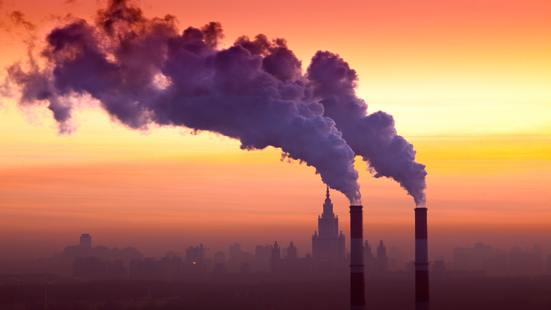 Winter cityscape with steam emissions and industrial pollution. (Photo: iStockphoto)