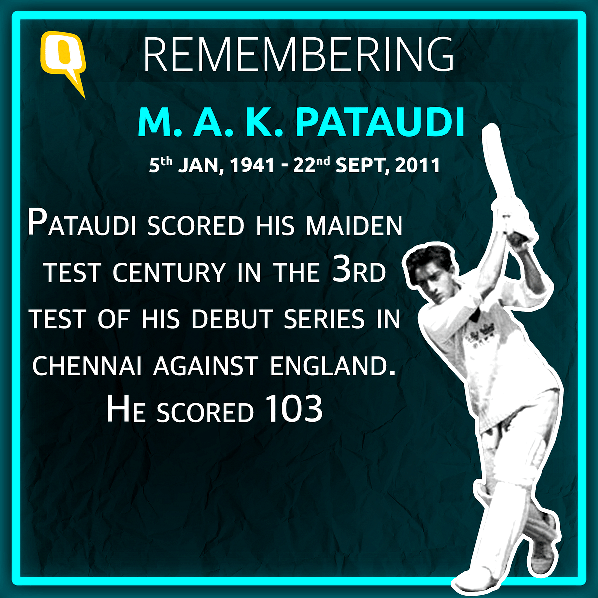 Did you know Tiger Pataudi made his international debut six months after a fatal accident?