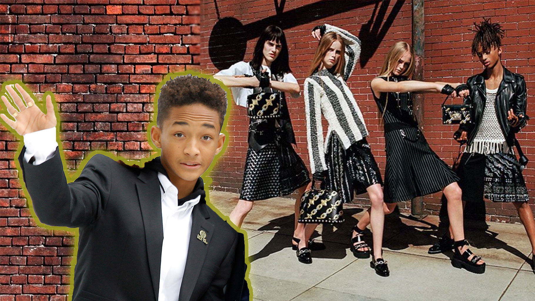 Jaden Smith is one cool kid (Photos: Reuters, Instagram/NicolasGhesquière, altered by The Quint)