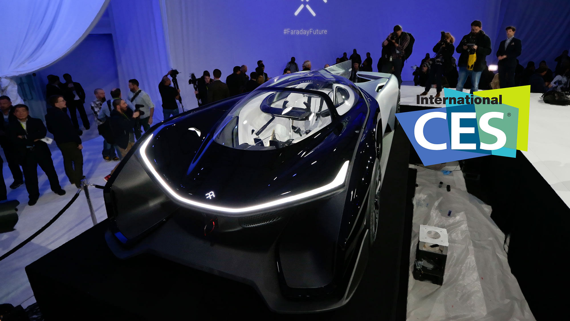 The FFZero1 by Faraday Future is displayed at CES Unveiled, a media preview event for CES International, Monday, Jan 4, 2016, in Las Vegas.  (Photo: AP)   