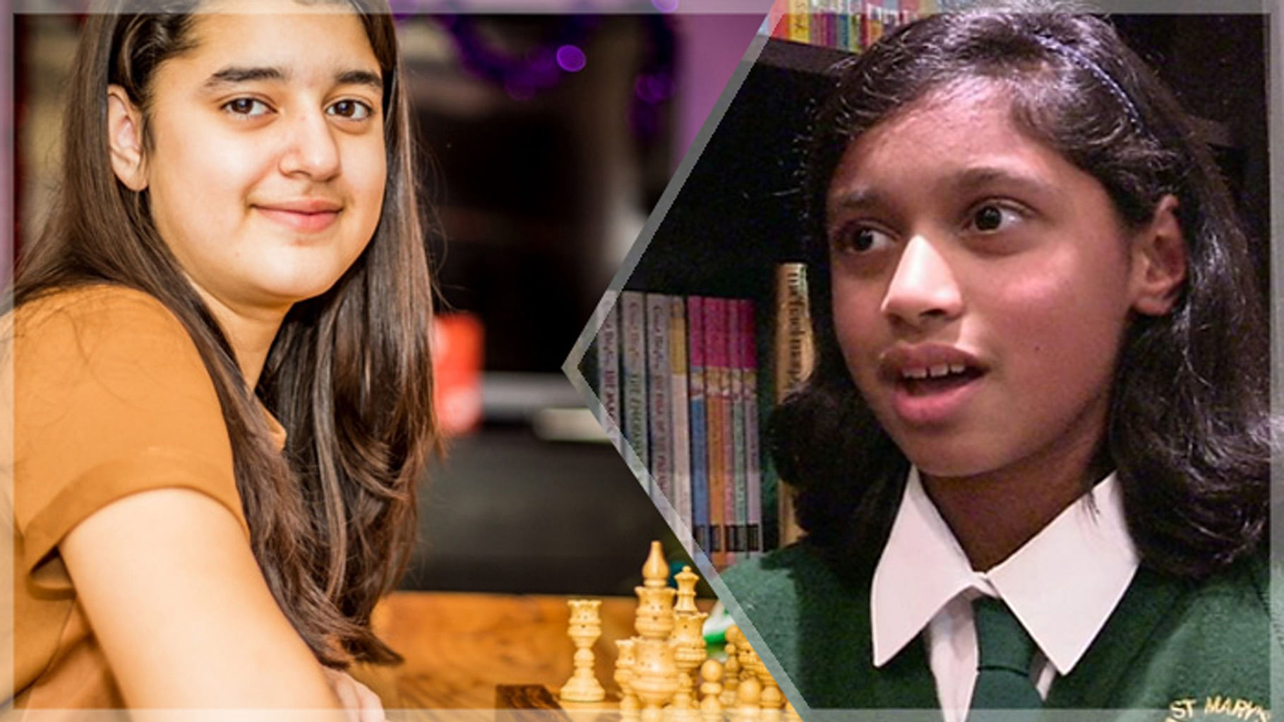 

Kashmea Wahi (right) and Anushka Binoy (left) have both scored the highest possible score, 162, in the Mensa IQ Test. (Photo altered by <b>The Quint</b>)