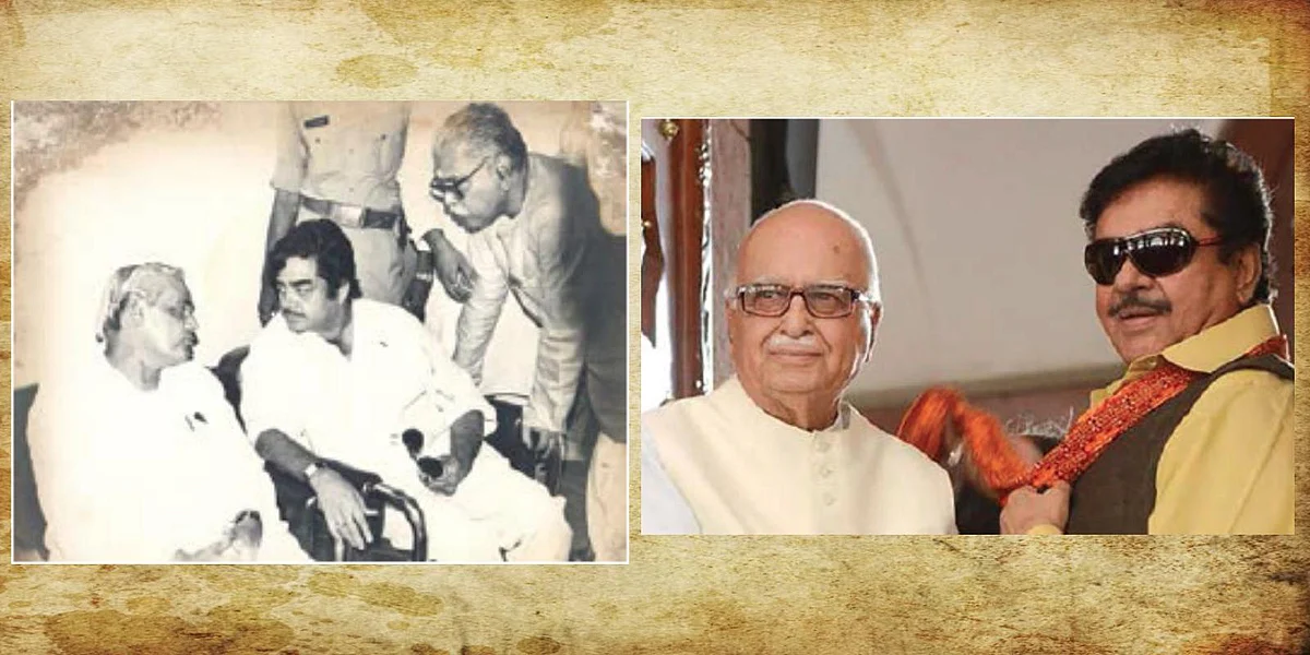 Shatrughan Sinha with Atal Bihari Vajpayee and LK Advani (Photo courtesy: Om Books International)