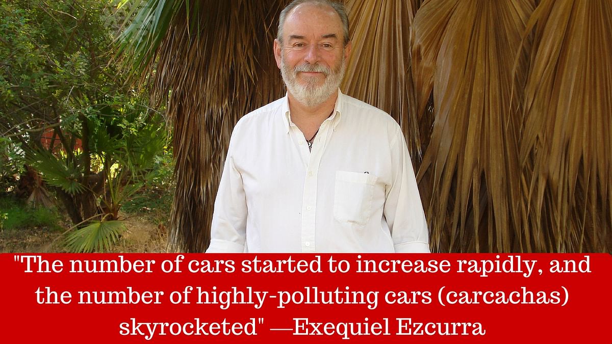 Licence plate ban led people to buy more inferior-quality cars in Mexico, says pollution expert Exequiel Ezcurra.