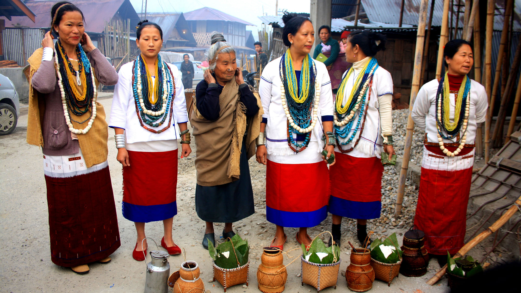The Apatani women can be seen here, ready for Myoko. (Photo Courtesy: Kushal Chowdhury)