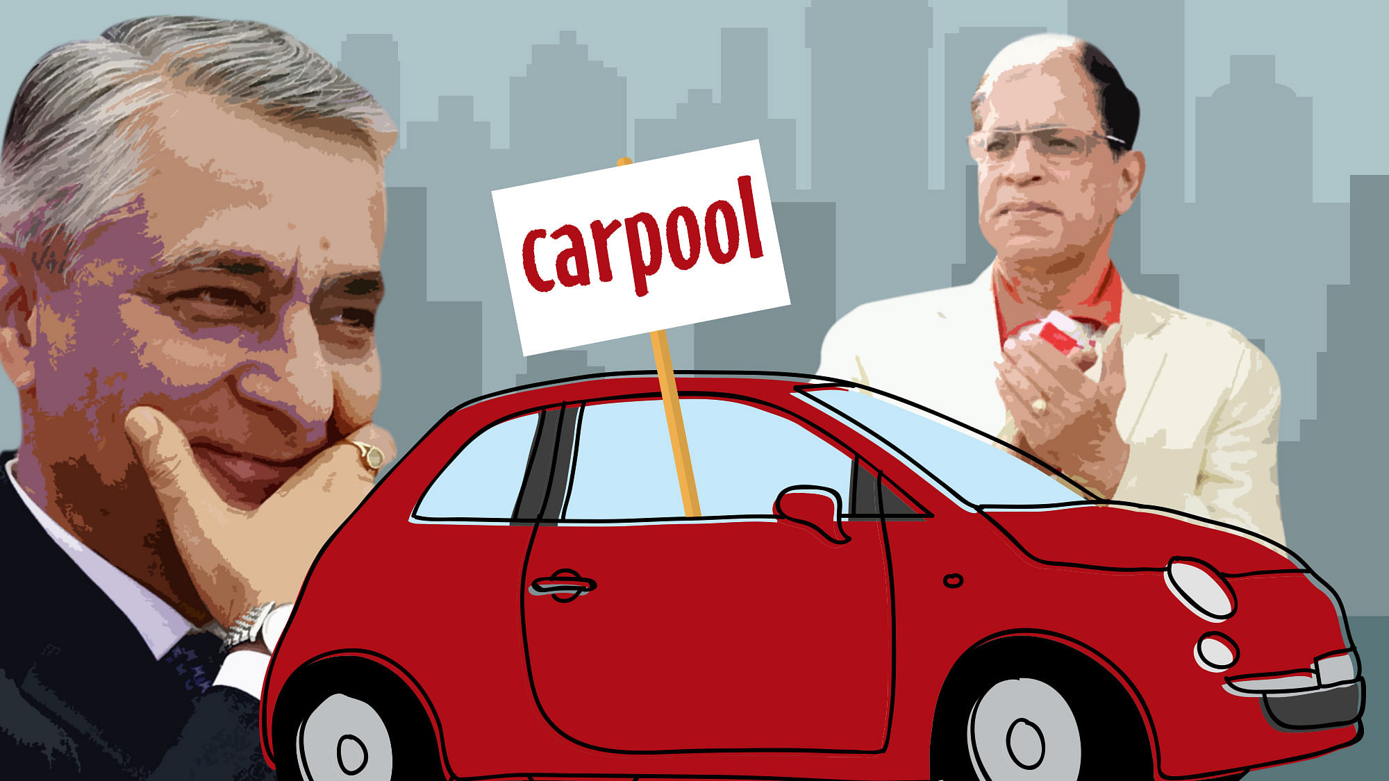 CJI TS Thakur and fellow judge AK Sikri have opted to carpool to court despite being exempt from the odd-even policy. (Photo: <b>The Quint</b>)