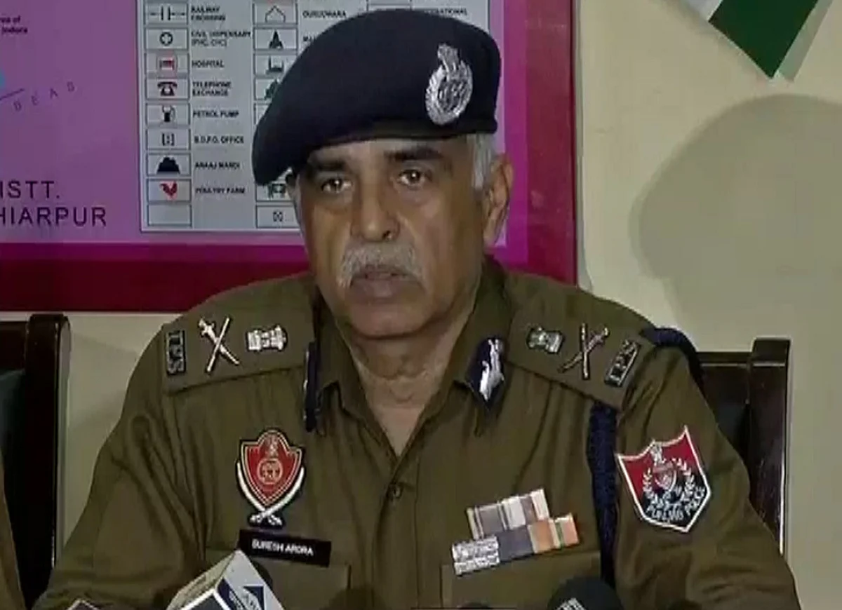 Suresh Arora, DGP, Punjab Police at the press conference. (Photo: ANI screenshot)