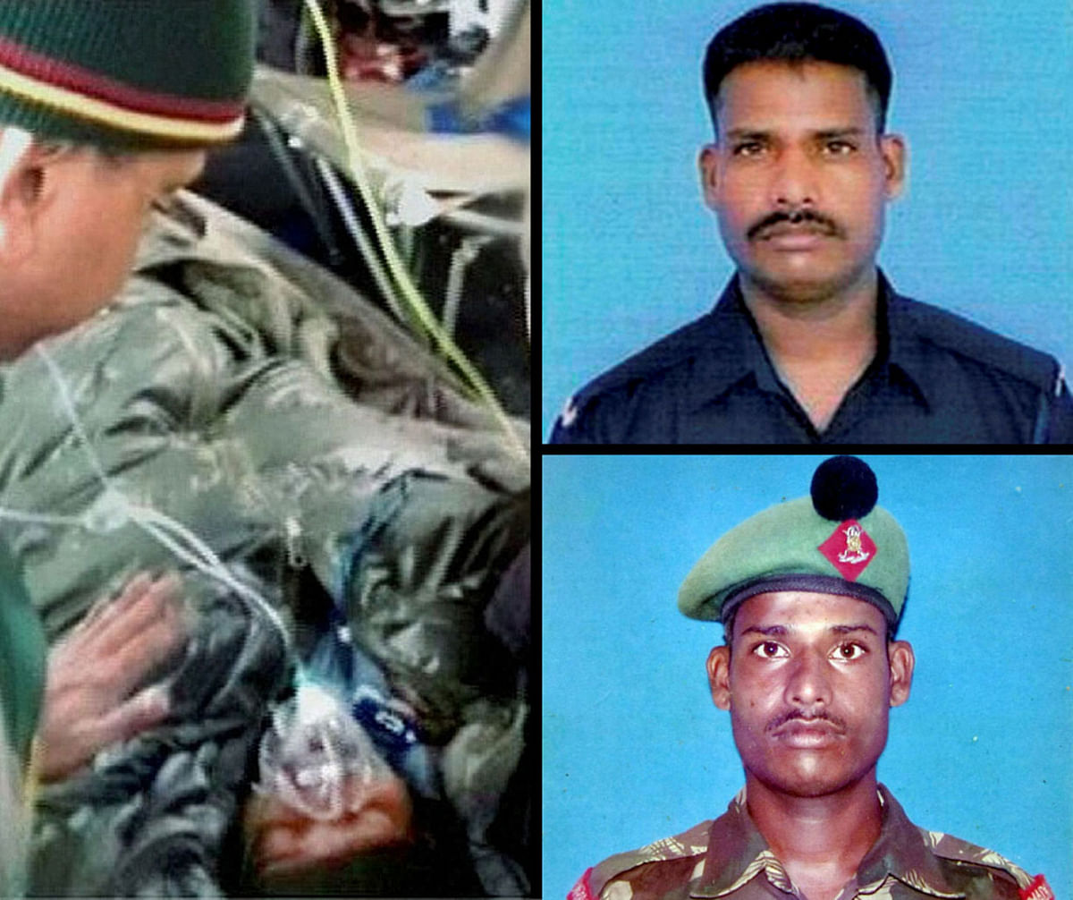 The nine soldiers killed in Siachen brought back home from the glacier, 10 days after the avalanche.