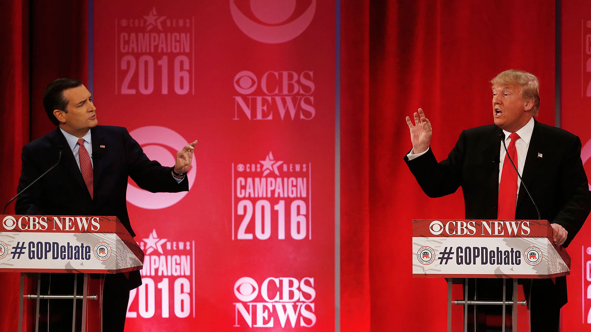 

Trump launches a scathing attack at rivals Jeb Bush and Ted Cruz in Saturday’s acrimonious GOP debate. 