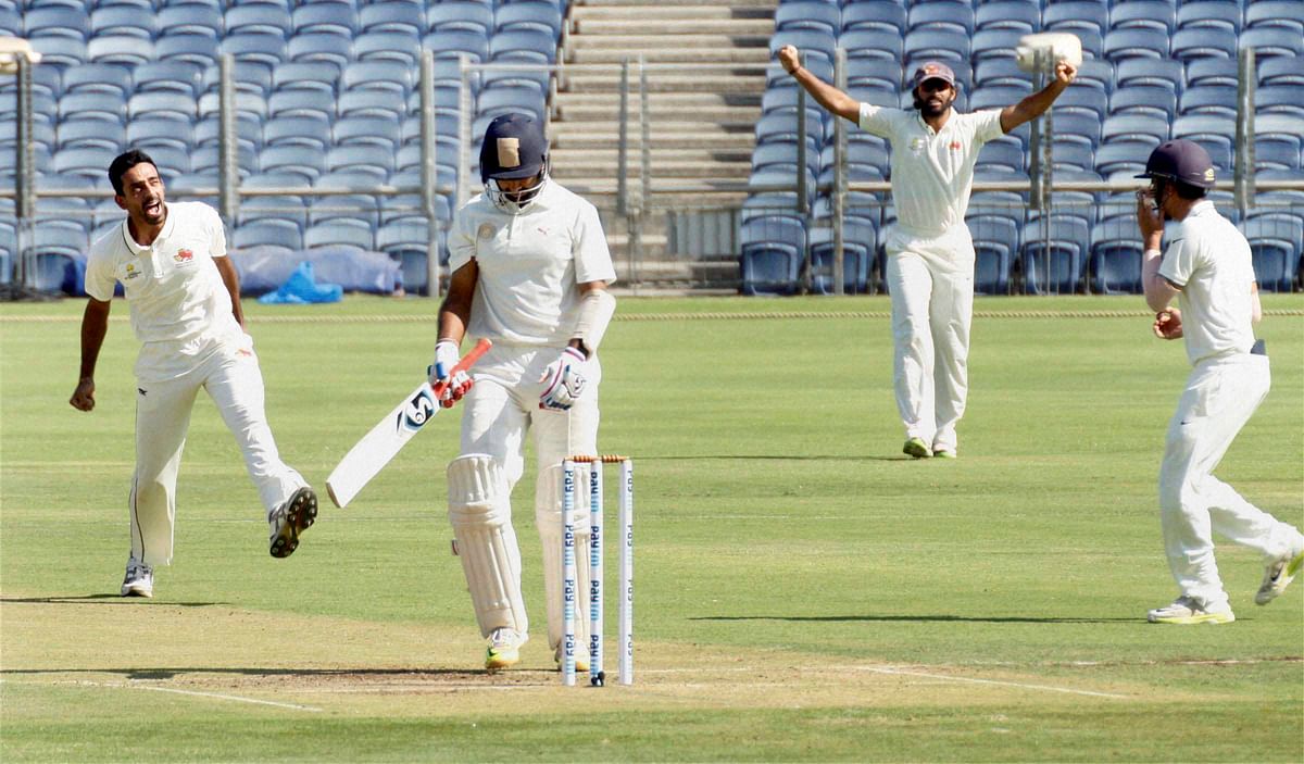 Mumbai won the Ranji Trophy for a record 41st time with a comprehensive innings win over Saurashtra.