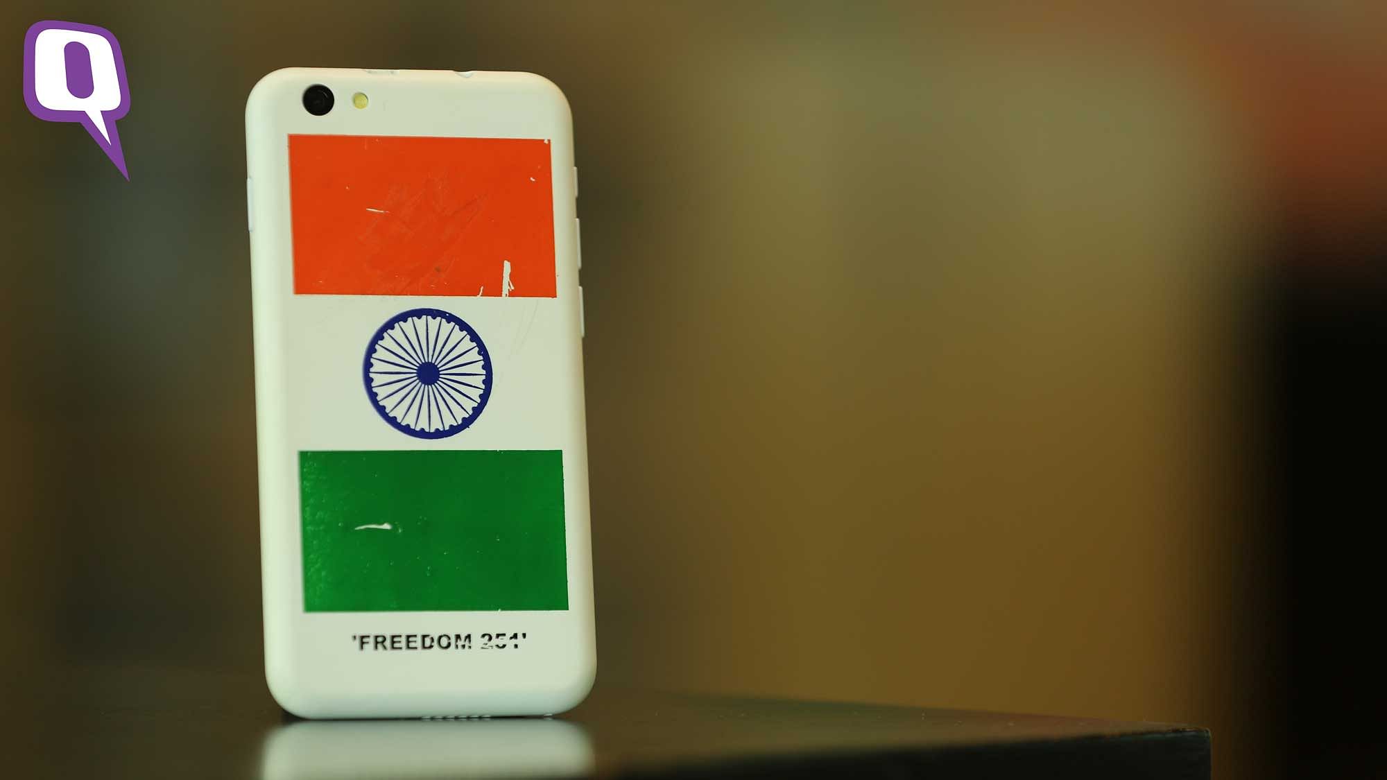 Freedom 251 is the cheapest phone in the world at Rs 251 and is made by an Indian company. (Photo: <b>The Quint</b>)