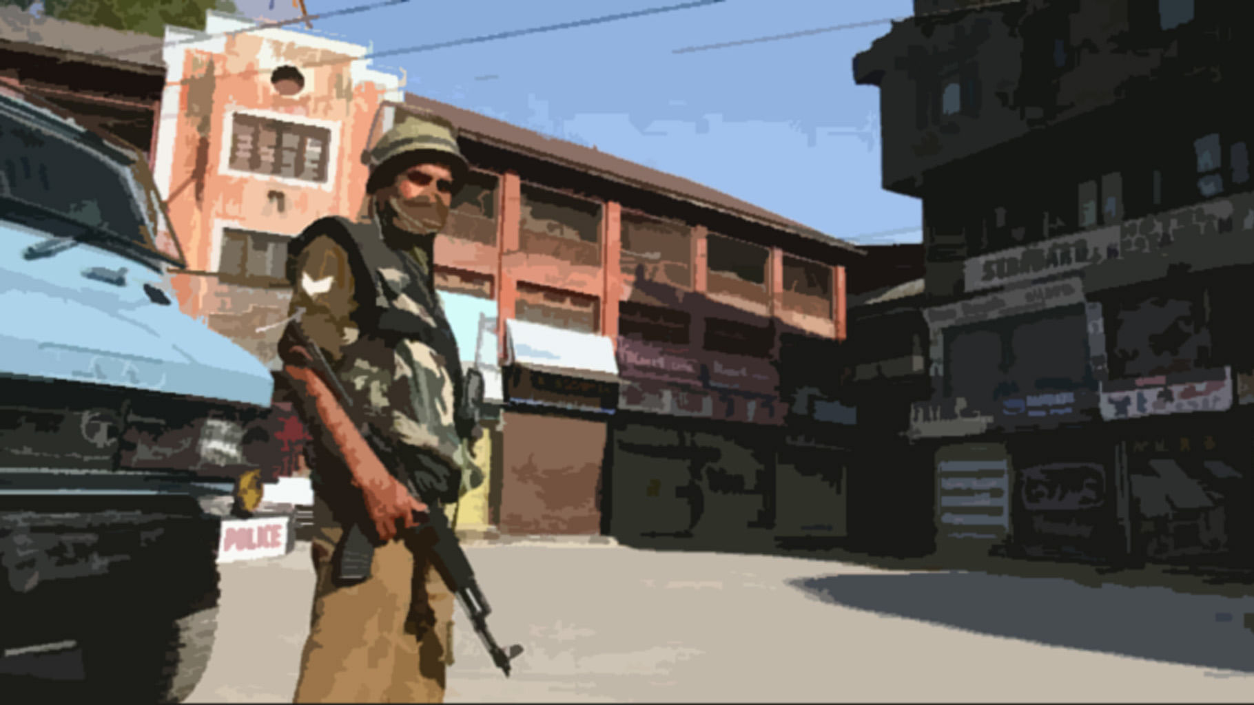 An encounter broke out today between militants and security forces in Pulwama district of south Kashmir (Photo: Twitter)