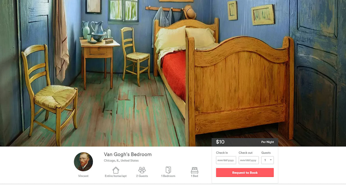 For a mere $10 you stand the opportunity of staying in Vincent van Gogh’s private chambers. 