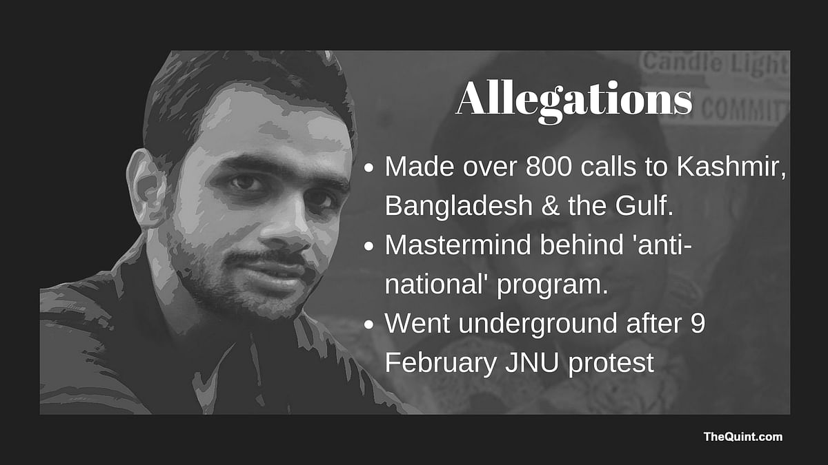 Here is the information on Umar Khaled, the student who has an arrest warrant for sedition under his name. 