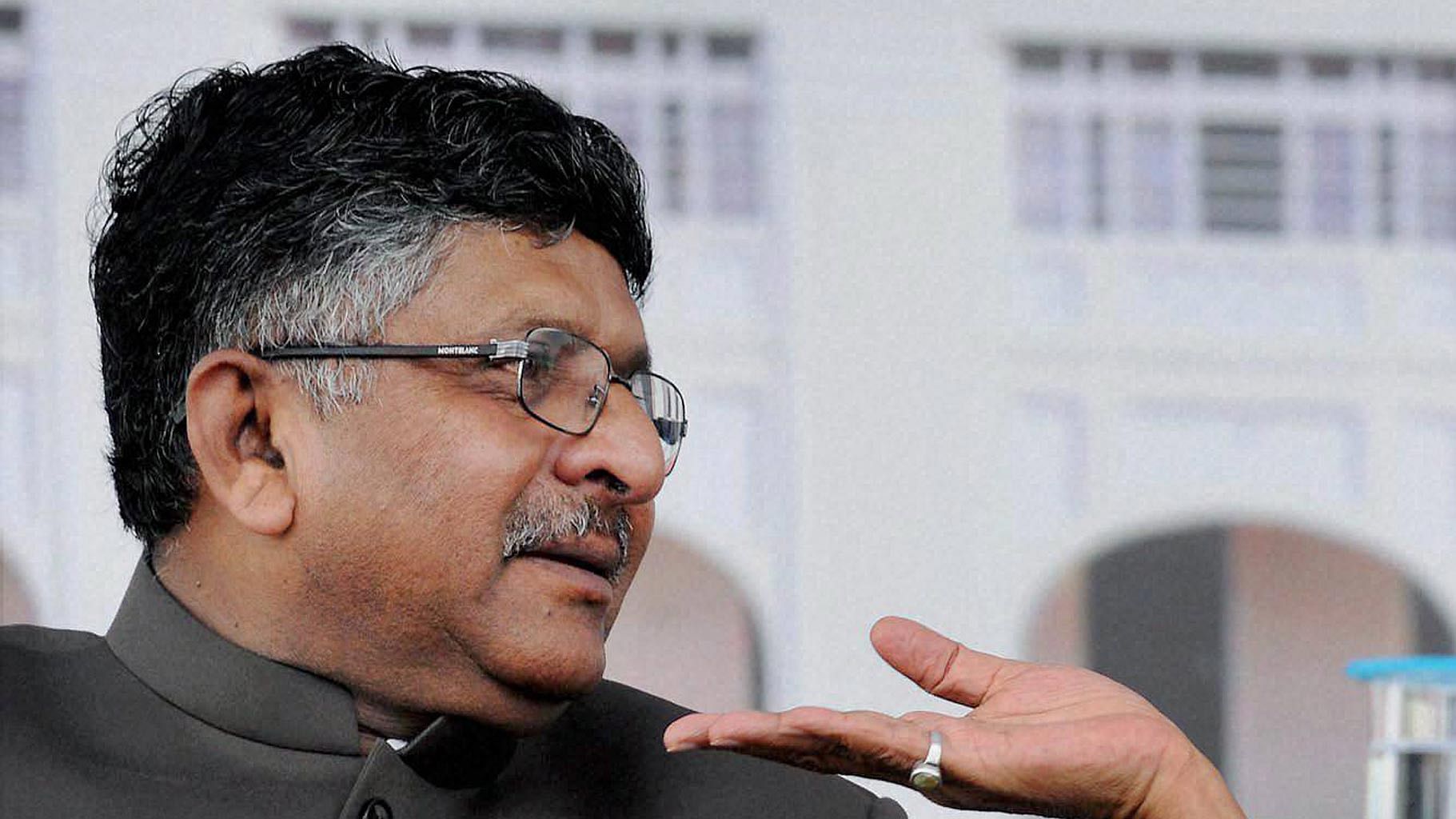 Senior BJP leader and Union Minister Ravi Shankar Prasad.&nbsp;