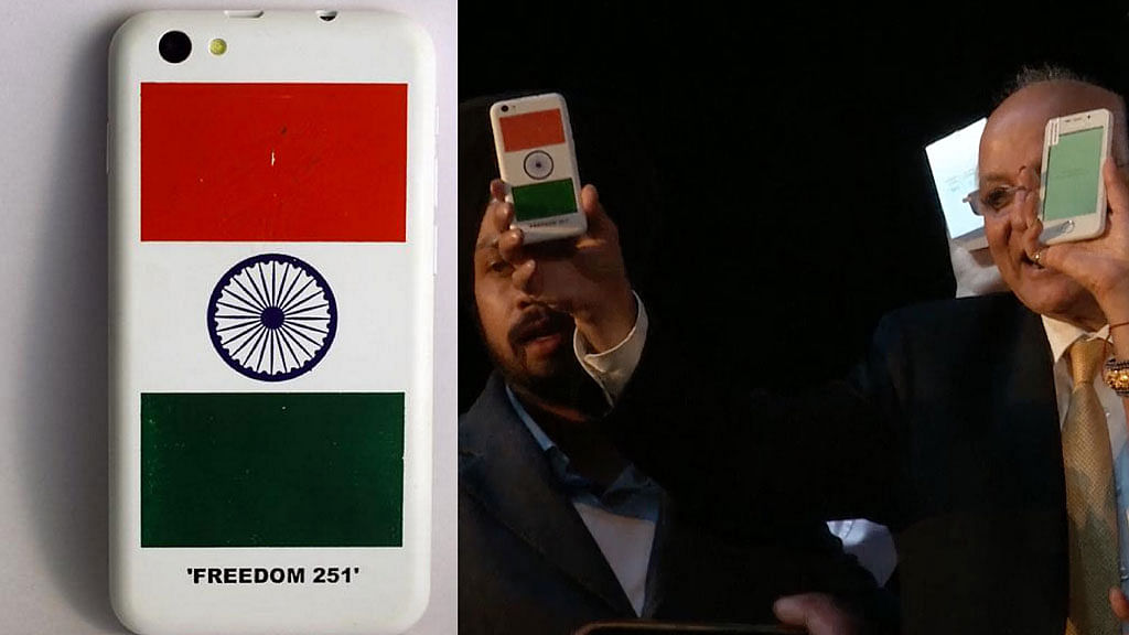 Ringing Bells launched what they claim to be the world’s cheapest smartphone, priced at just Rs 251. (Photo: AP screengrab)