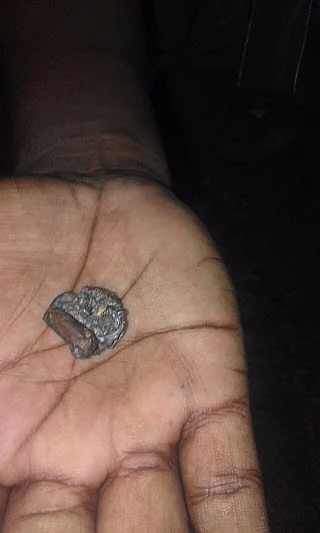 A piece of the particle that allegedly came from the sky. (Photo: The News Minute)