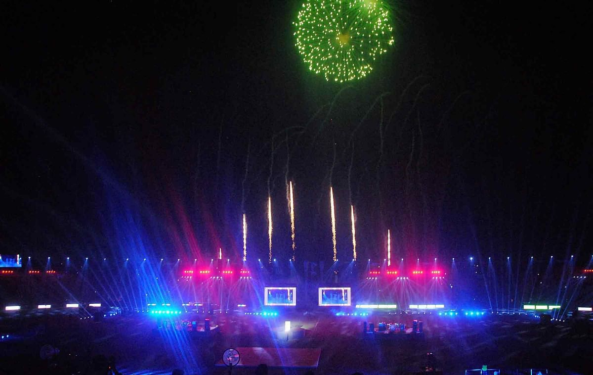 Pictures from the SAF Games’ closing ceremony in Guwahati.