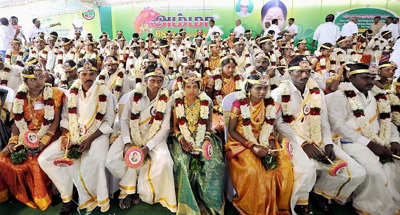  While Amma was not present in person to bless the newly weds, her presence was more than evident at the occasion.