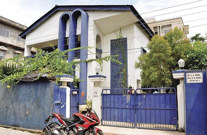 The house in Sundarpur locality on Zoo Road in Guwahati where Indrani Mukerjea’s parents lived. (Photo: Anjana Dutta)
