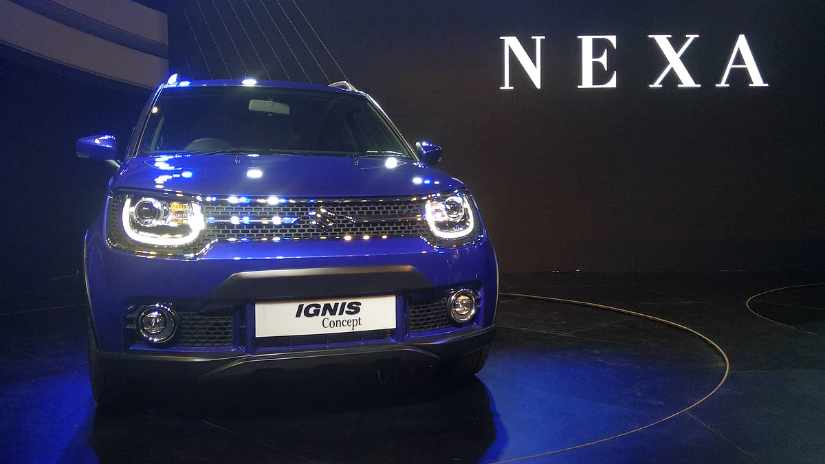 Maruti Suzuki’s concept car Ignis at Auto Expo 2016. (Photo: <b>The Quint</b>)