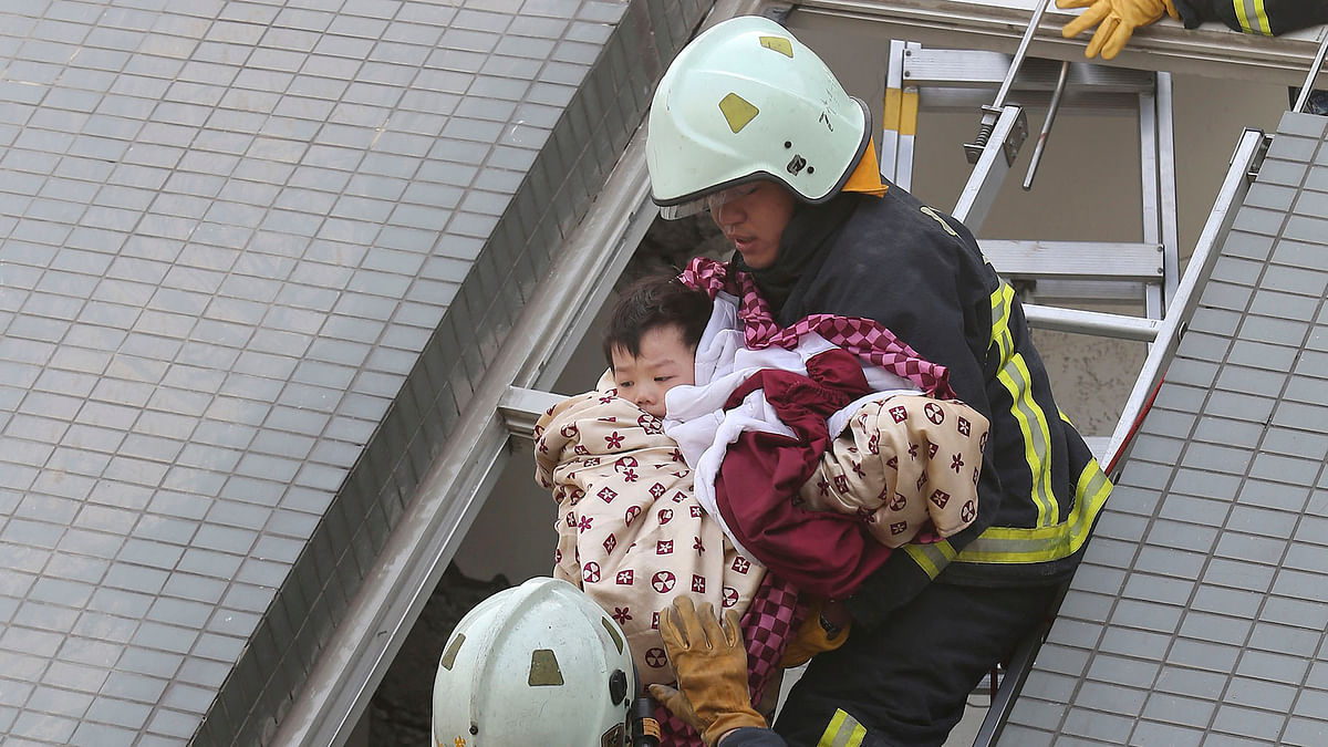 Nearly 340 people were rescued from the rubble in Tainan, the city hit worst by the quake, 11 are declared dead.