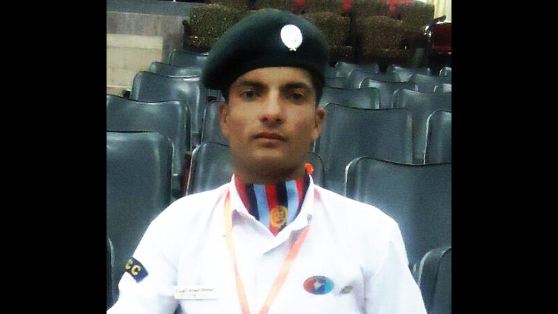 NCC Cadet from Jammu and Kashmir, Javeed Ahmad Parrey will join the Indian Army as an officer. (Photo: Twitter/<a href="https://twitter.com/deepshikhaET">@deepshikhaET</a>)