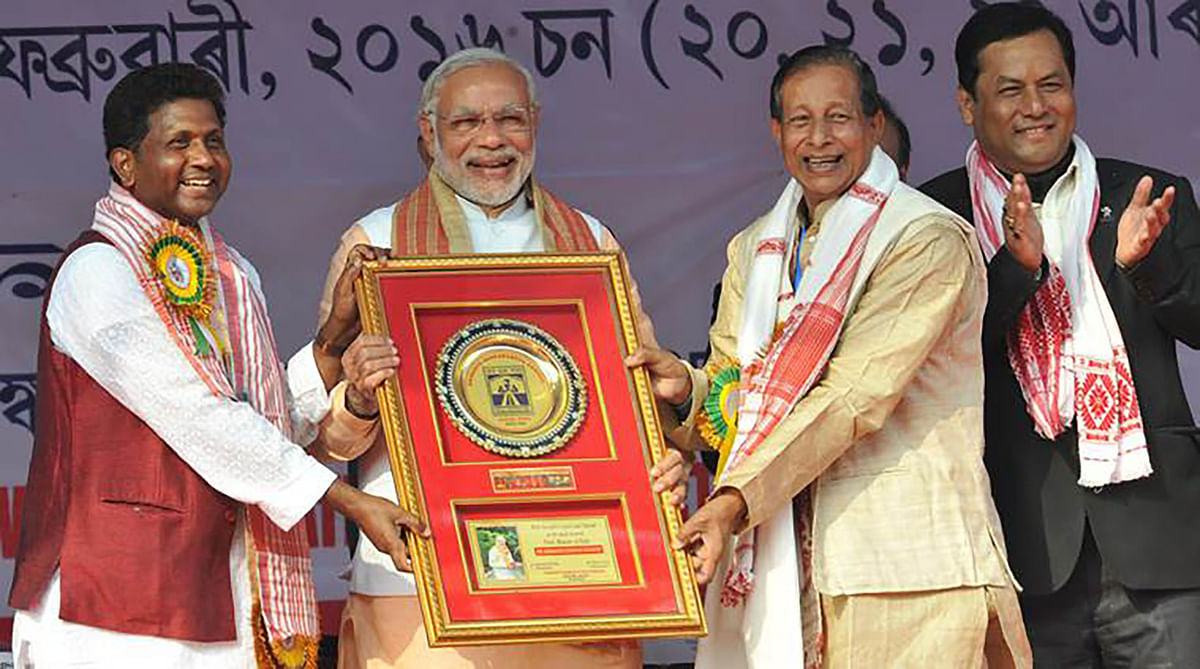 Modi is the first PM to attend the Srimanta Sankaradeva Sangha annual conference.