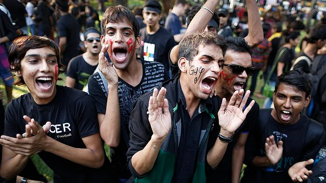 Gay rights activists protesting against the verdict by the Supreme Court in December, 2013. (Photo: Reuters)
