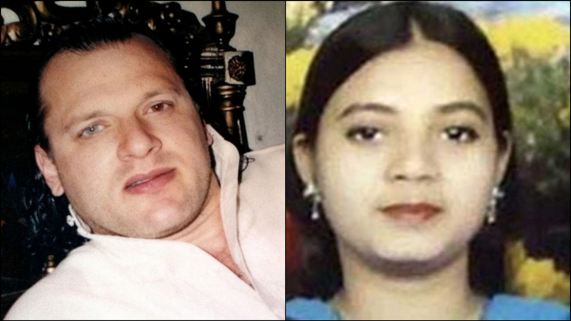 David Headley (left), deposing before a Mumbai court, named Ishrat Jahan as an LeT operative. (Photo: Altered by <b>The Quint</b>)