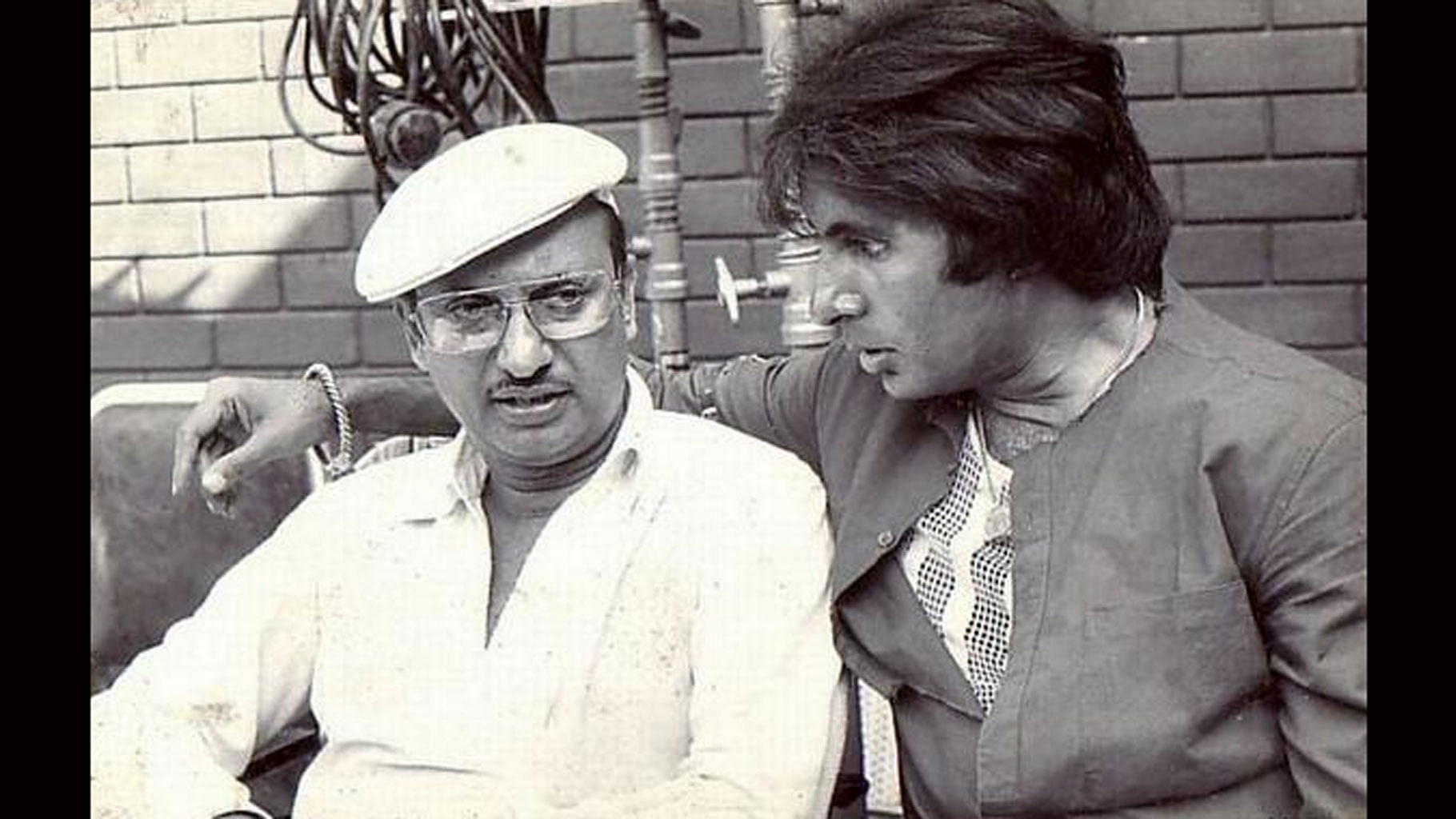Manmohan Desai with Amitabh Bachchan.&nbsp;