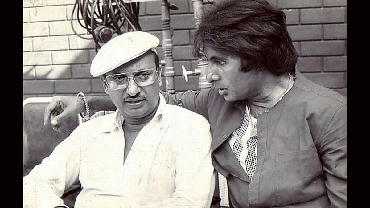 Manmohan Desai with Amitabh Bachchan. 