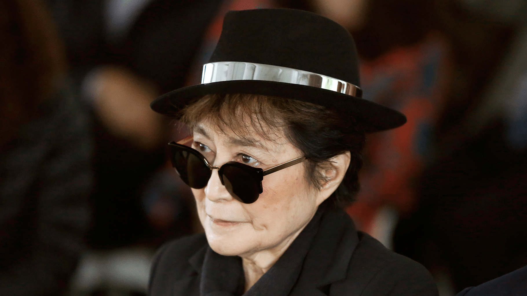 Artist Yoko Ono appears during a ceremony announcing the future installation of Ono’s first permanent public art installation in Chicago. (Photo: AP)