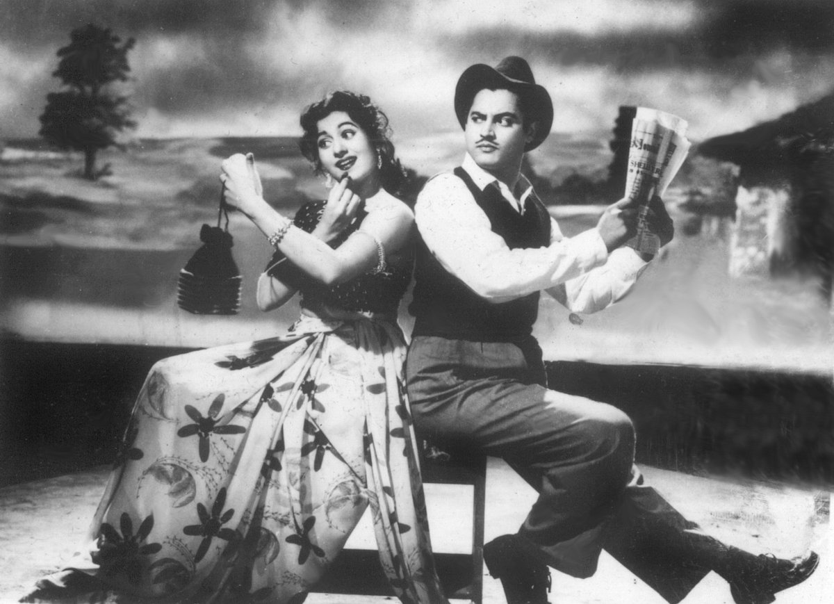 Madhubala and Guru Dutt in a scene from <i>Mr and Mrs 55.</i>