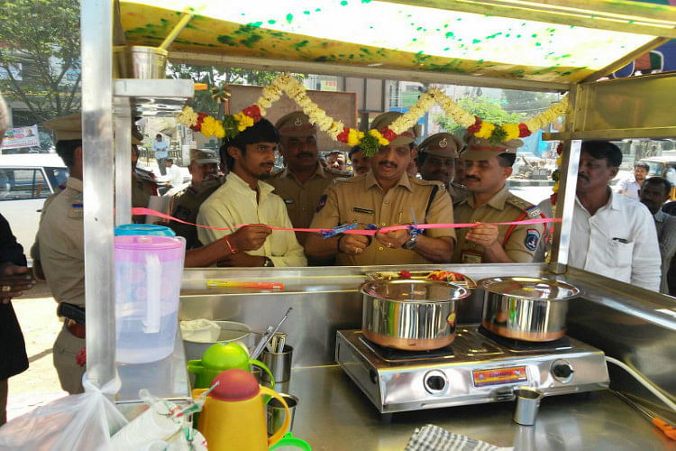 

Karravula, a former criminal, has turned a new leaf and has opened a tea stall with the help of the police.  