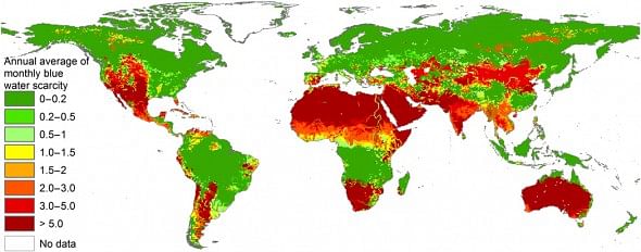 

About 66% of the planet’s population, or 4 billion people, lives at least one month per year with water scarcity.