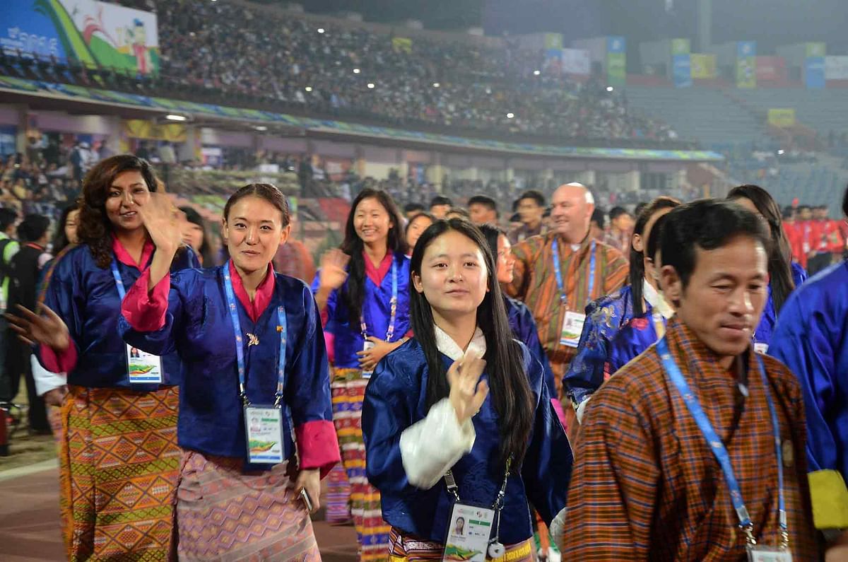 Pictures from the SAF Games’ closing ceremony in Guwahati.