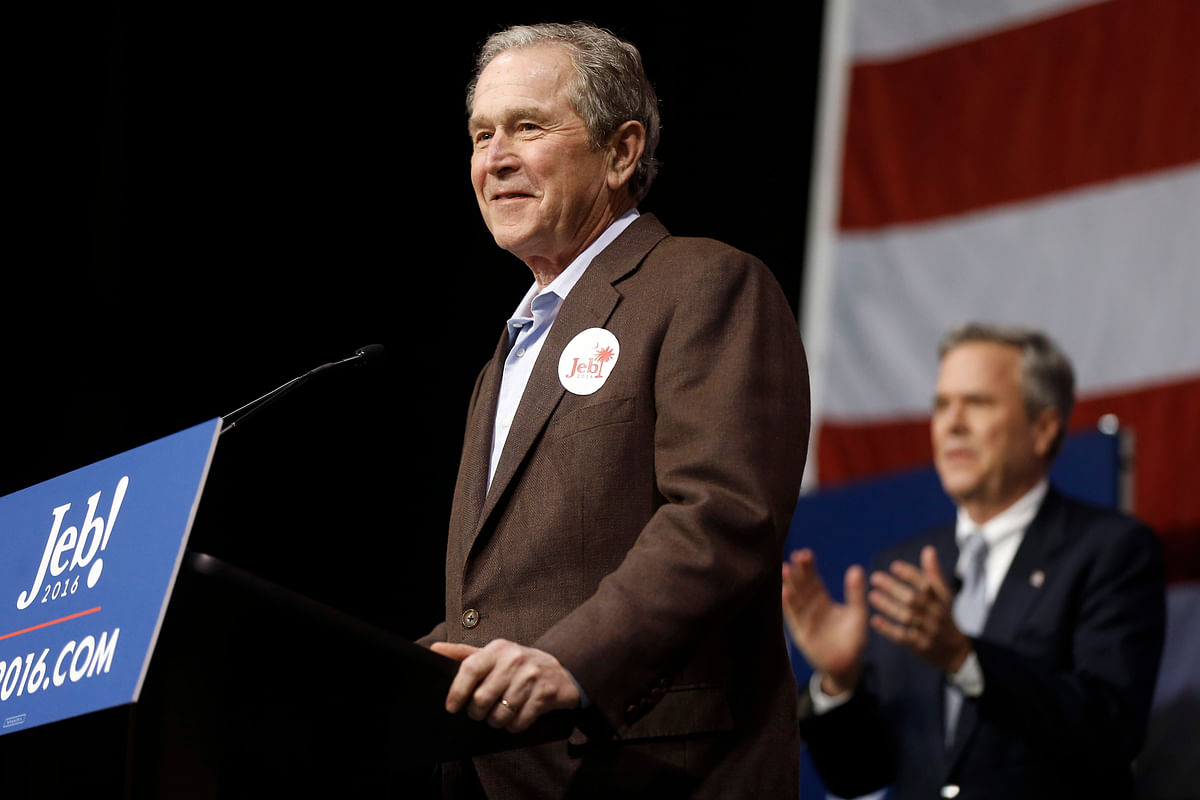 Rallying in South Carolina, George W Bush reacted to Trump’s comment on his presidency.