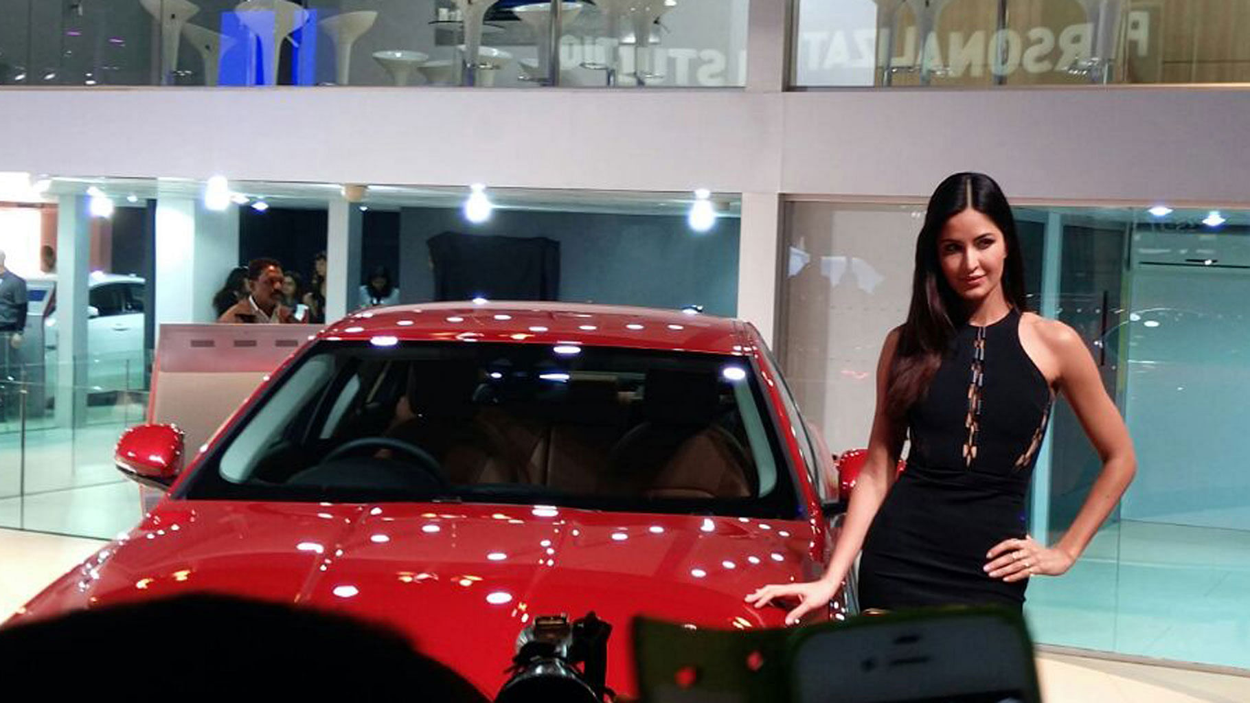 Jaguar Land Rover’s all new luxury car XE launched by Bollywood actor Katrina Kaif at the Delhi Auto Expo. (Photo: <b>The Quint</b>/Aaqib Raza Khan)