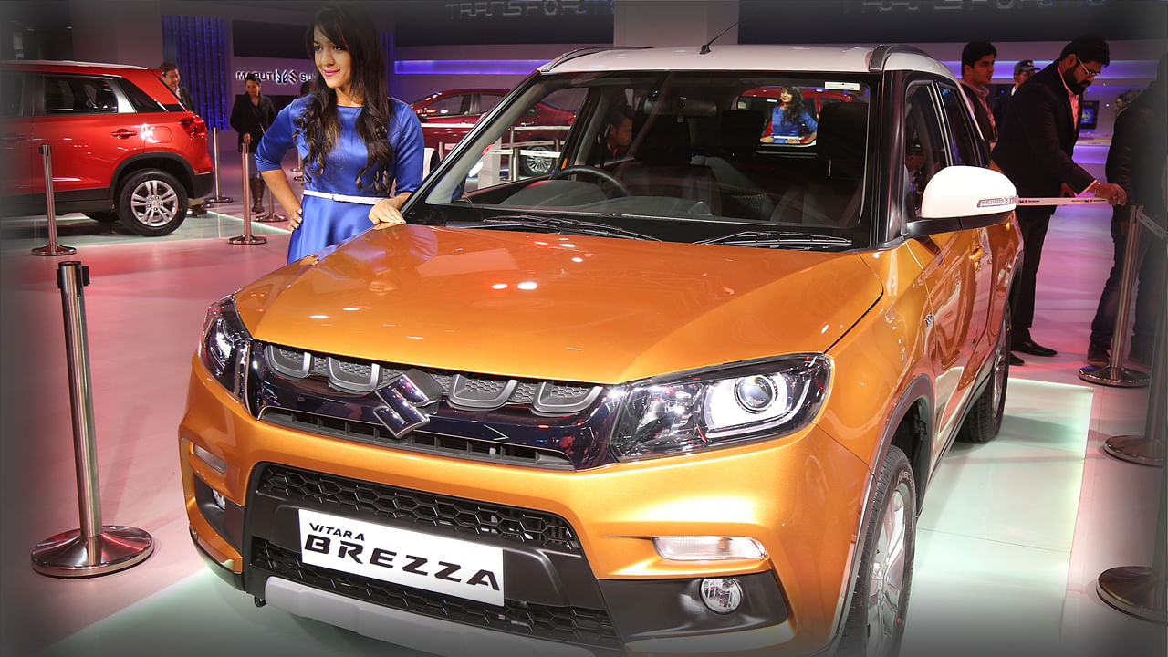 The Delhi Auto Expo 2016 began with the launch of the much anticipated Maruti Suzuki’s compact SUV Vitara Brezza. (Photo: <b>The Quint</b>)